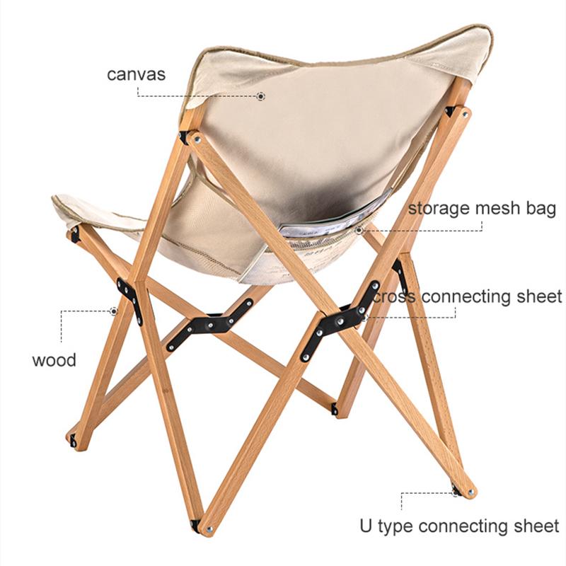 GHẾ XẾP VINTAGE KHUNG GỖ NATUREHIKE NH19JJ008