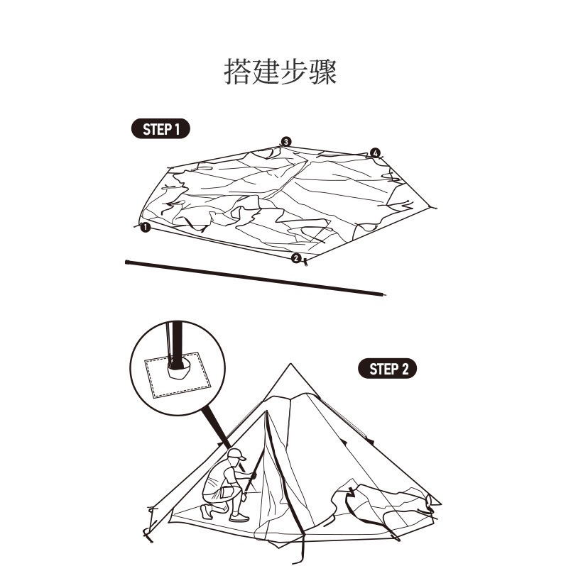 [CHO THUÊ_MC1] COMBO LỀU MÔNG CỔ NHỎ GLAMPING NATUREHIKE NH20ZP004