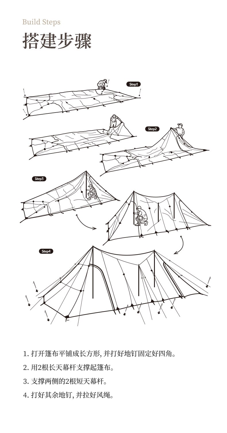 LỀU GLAMPING 30 NGƯỜI NATUREHIKE CLOUD DESK TWIN TOWER SHELTER NH20TM001 - 9563