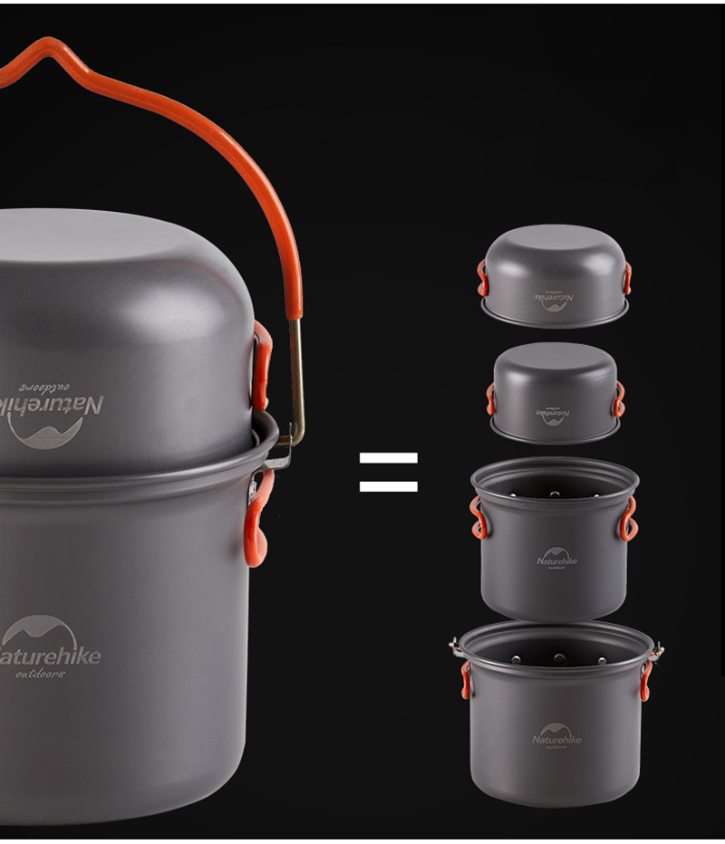 BỘ NỒI DÃ NGOẠI CÓ MÓC TREO NATUREHIKE NH18T018-G