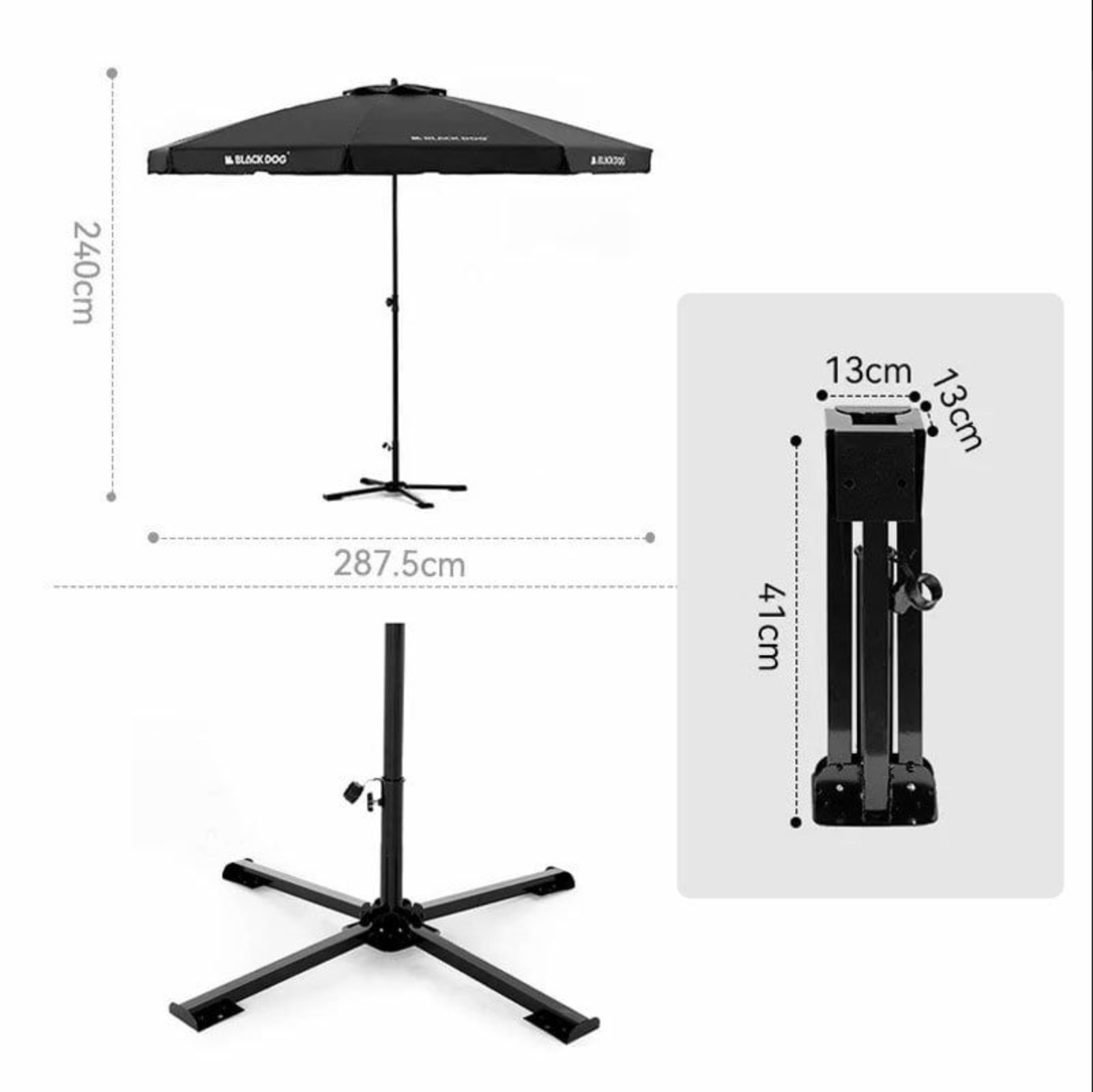 DÙ CẮM TRẠI CHỐNG NẮNG UV XẾP GỌN BLACKDOG BD-TM23001