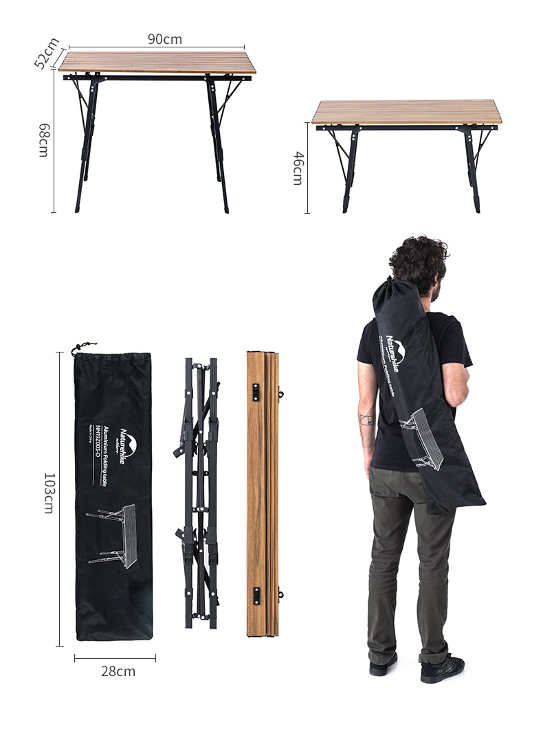 BÀN XẾP DÃ NGOẠI VINTAGE NATUREHIKE NH19Z003-D