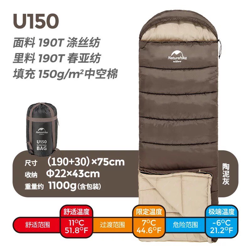 TÚI NGỦ DU LỊCH NATUREHIKE NH20MSD07 CÓ MŨ TRÙM ĐẦU