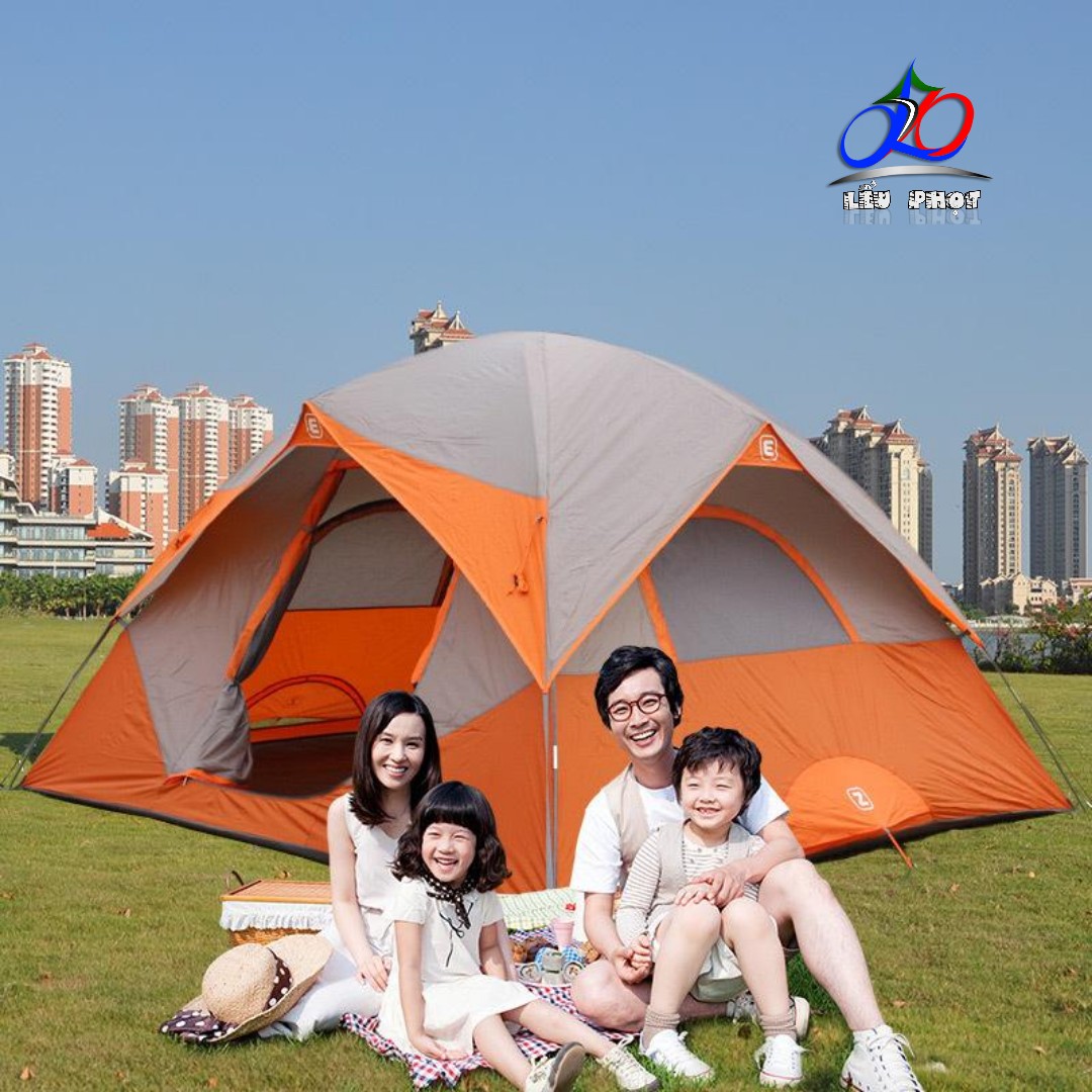 LỀU CẮM TRẠI 6-8 NGƯỜI 2 LỚP HÀNG ĐẸP CHỐNG MƯA TỐT