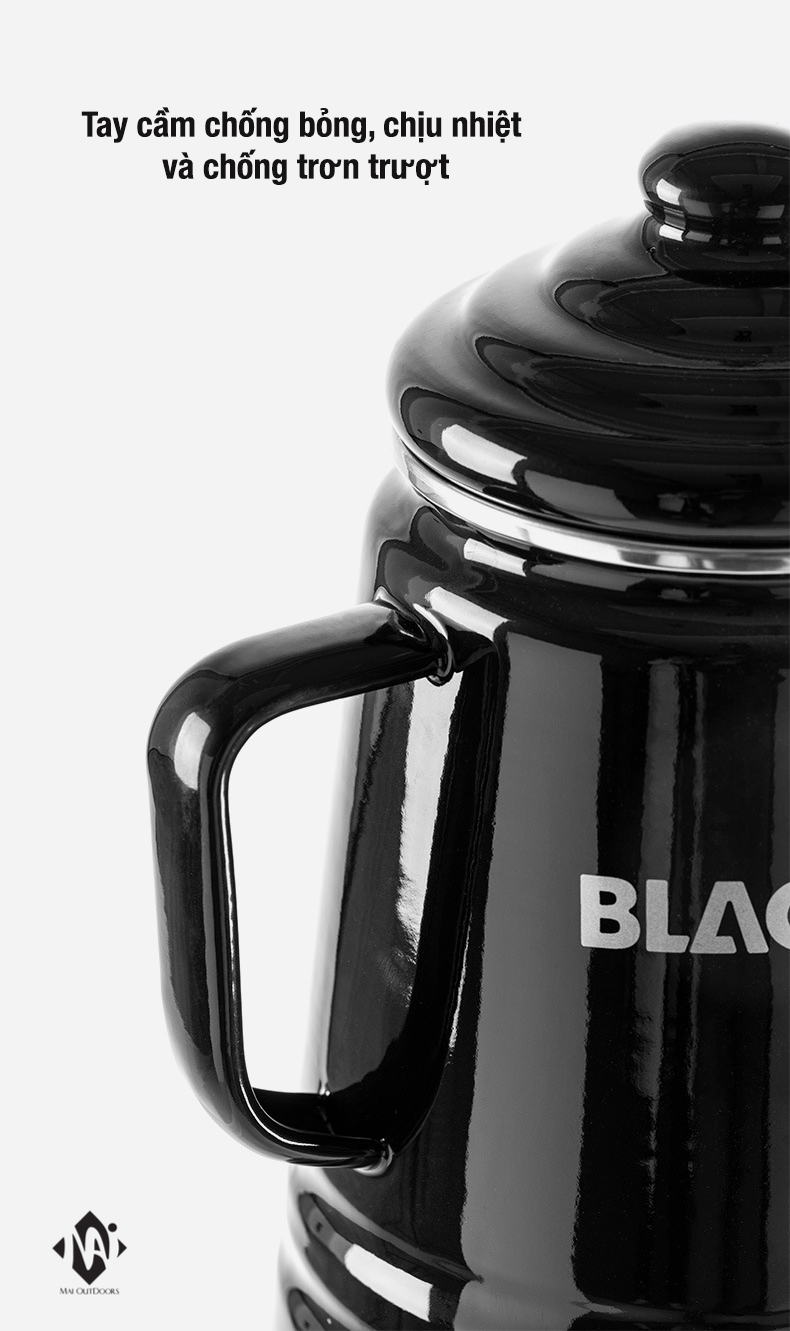 ẤM PHA CÀ PHÊ TRÁNG MEN DÃ NGOẠI BLACKDOG BD-YC011