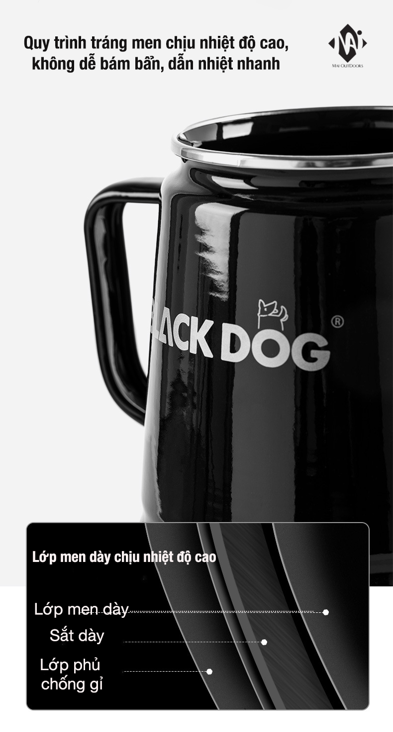 ẤM PHA CÀ PHÊ TRÁNG MEN DÃ NGOẠI BLACKDOG BD-YC011