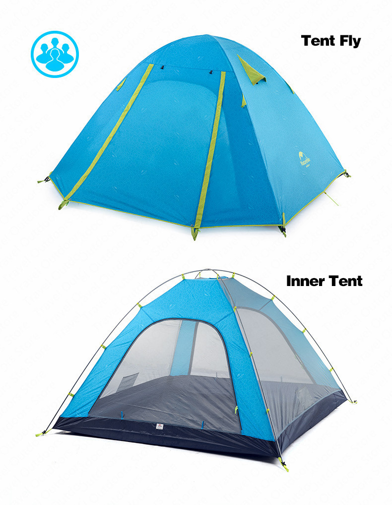 LỀU CẮM TRẠI 2 NGƯỜI 2 LỚP NATUREHIKE NH18Z022-P CAO CẤP