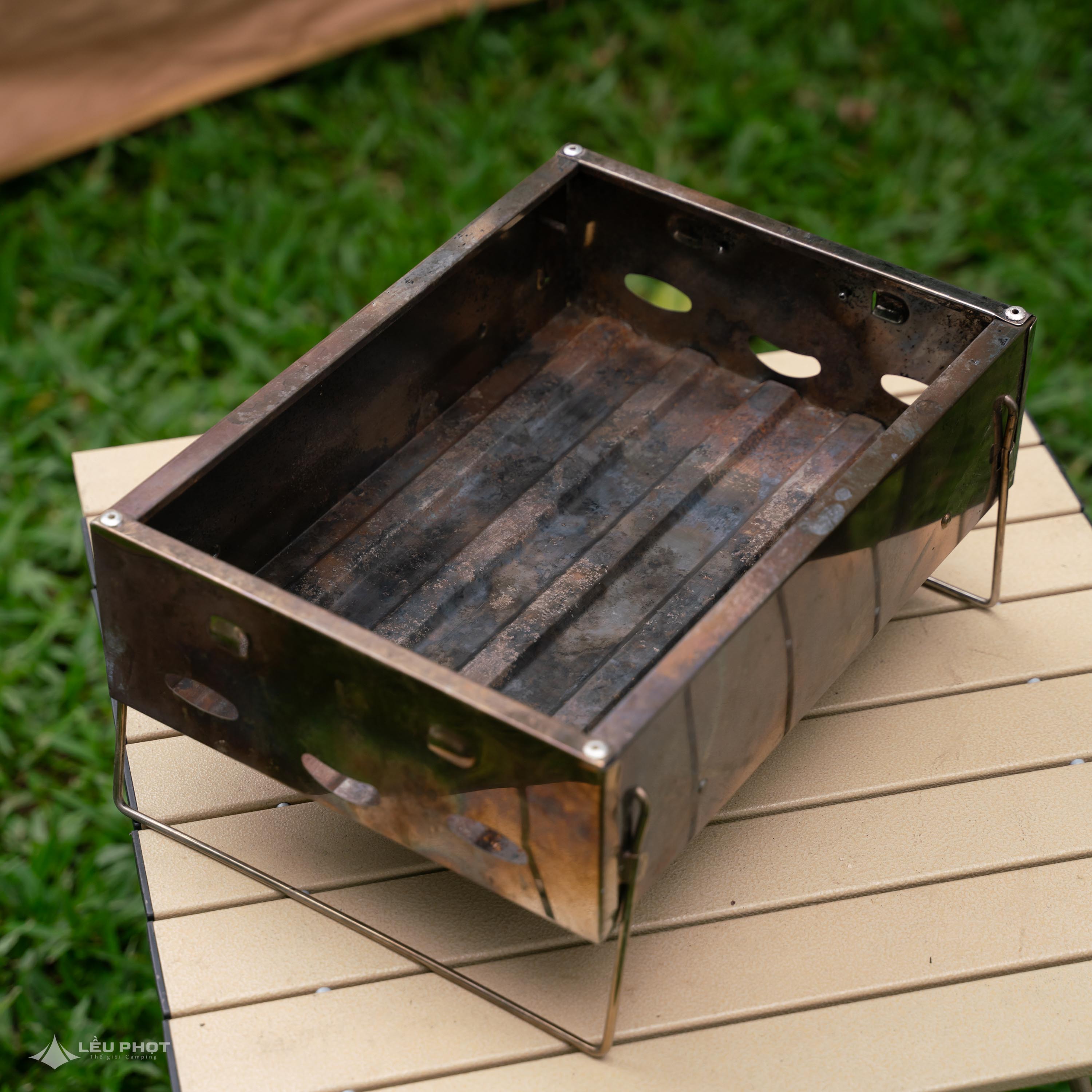 [CHO THUÊ_BN2] BẾP NƯỚNG THAN INOX SIZE VỪA CÓ CHÂN