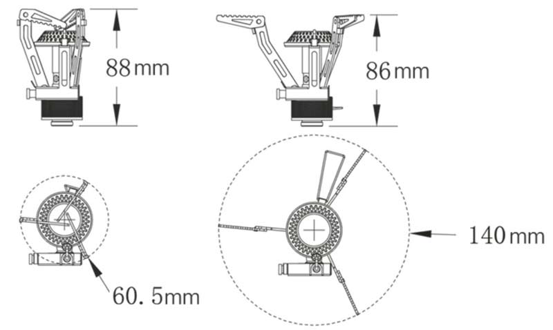 BẾP GAS DÃ NGOẠI GẤP GỌN FIRE MAPLE FMS-102