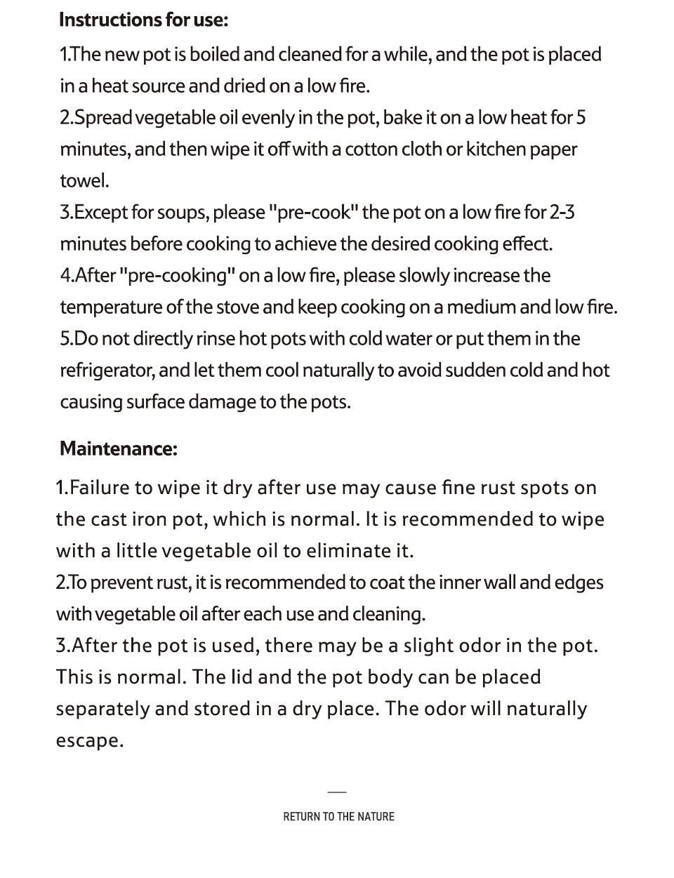 NỒI GANG CAST IRON NATUREHIKE NH20CJ011