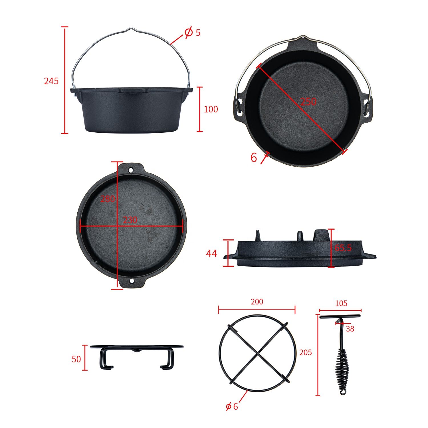 NỒI GANG CAST IRON NATUREHIKE NH20CJ011