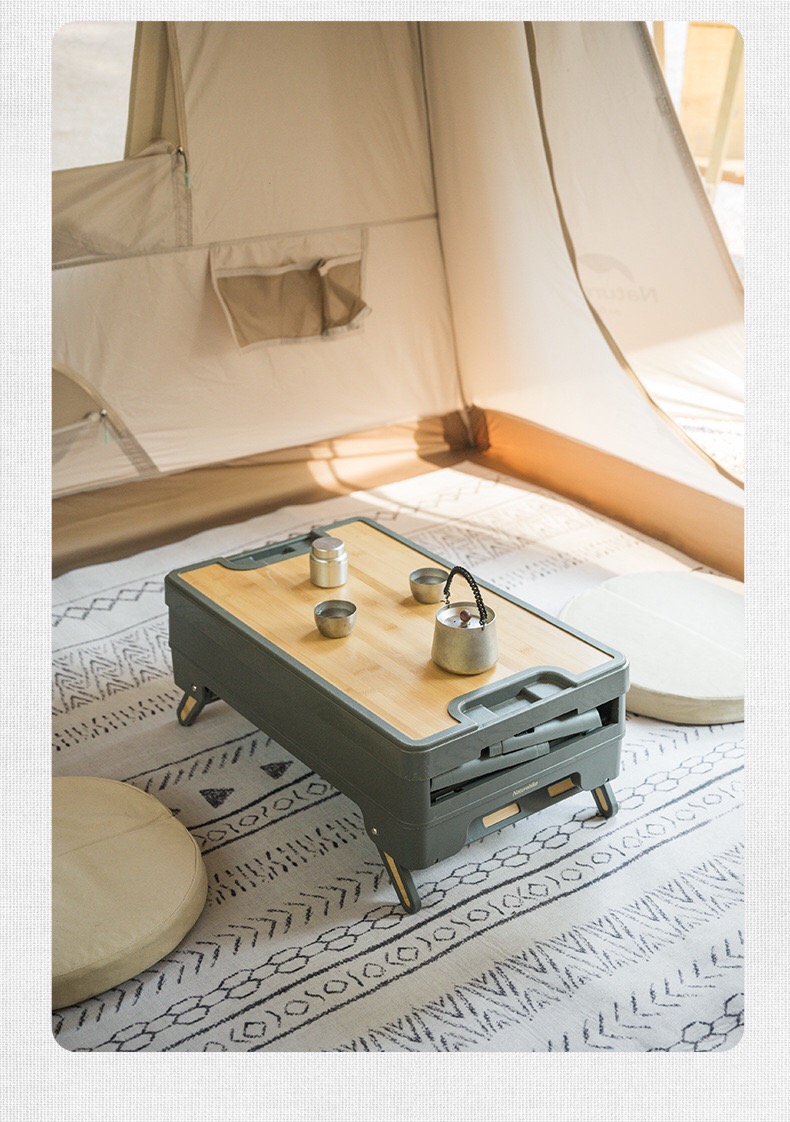 [CHO THUÊ] THÙNG ĐỰNG ĐỒ GẤP GỌN CÓ NẮP GỖ TRE NATUREHIKE NH22SNX01