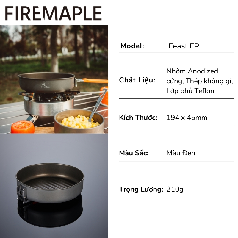 CHẢO DÃ NGOẠI CHỐNG DÍNH FIRE-MAPLE FEAST FP
