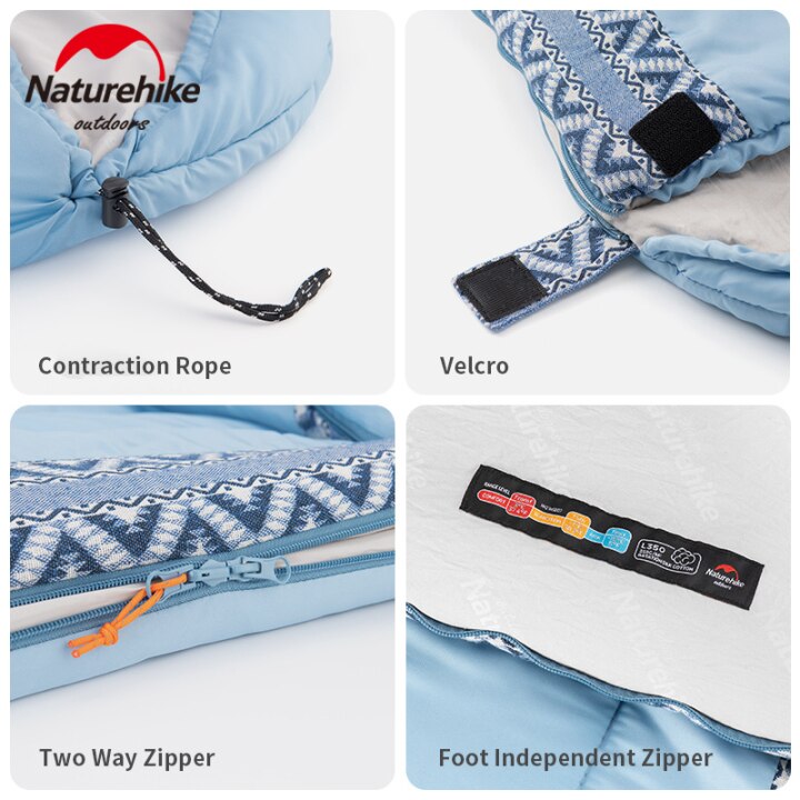 TÚI NGỦ COTTON CÓ MŨ TRÙM ĐẦU NATUREHIKE NH21MSD07