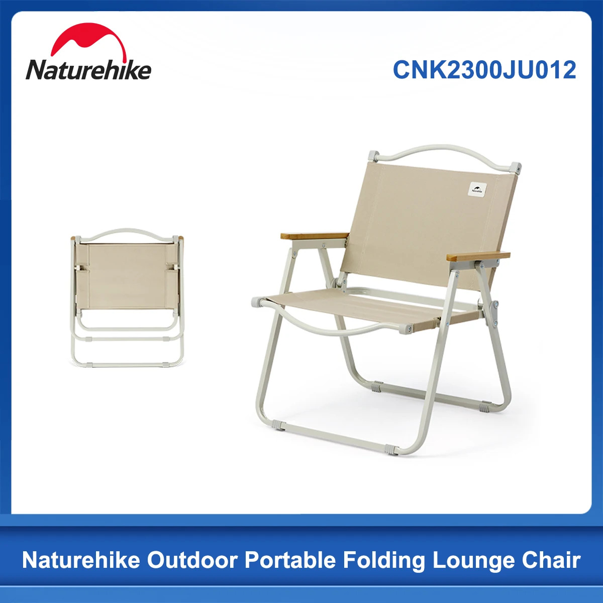 GHẾ GẤP DÃ NGOẠI VINTAGE KHUNG SẮT TAY GỖ NATUREHIKE CNK2300JU012