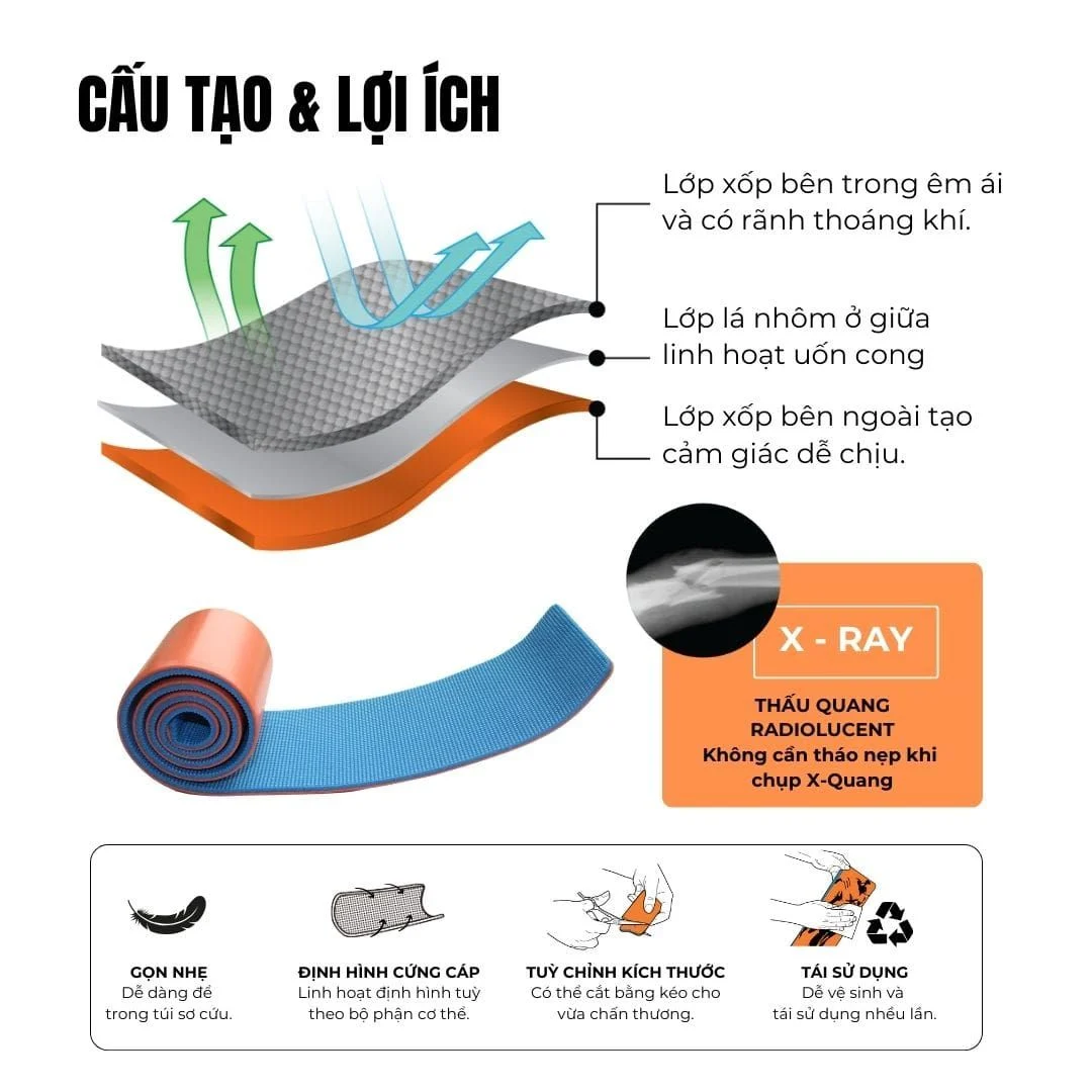 Nẹp Sơ Cứu Thấu Quang SAM Splint – Thiết Bị Không Thể Thiếu Trong Bộ Sơ Cứu Camping