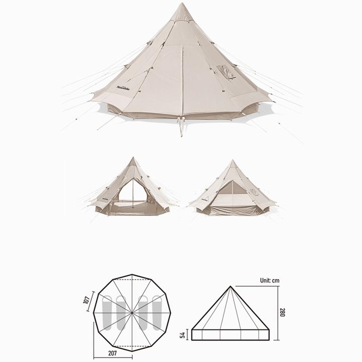 LỀU MÔNG CỔ GLAMPING 5-8 NGƯỜI NATUREHIKE NH20ZP005