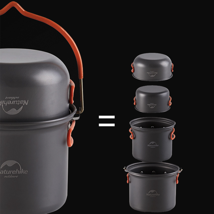 BỘ NỒI DÃ NGOẠI CÓ MÓC TREO NATUREHIKE NH18T018-G