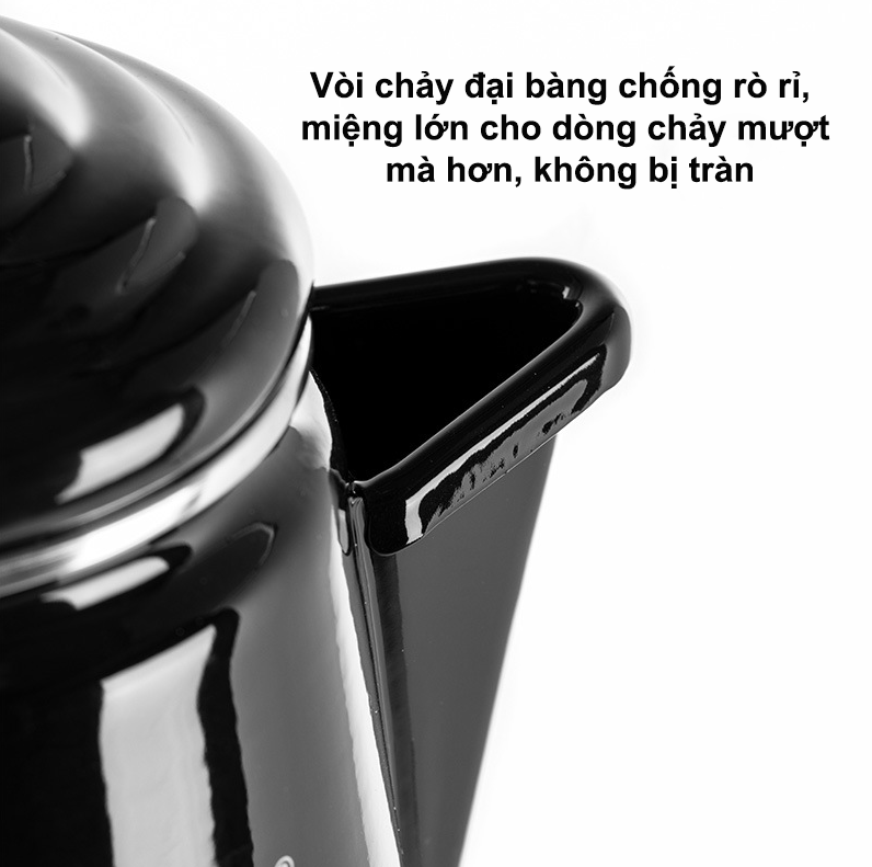 ẤM PHA CÀ PHÊ TRÁNG MEN DÃ NGOẠI BLACKDOG BD-YC011