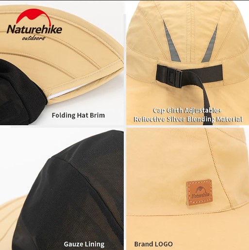 NÓN RỘNG VÀNH CÓ CHE GÁY NATUREHIKE NH21FS531