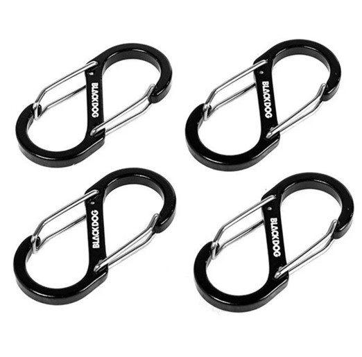 BỘ 4 MÓC CARABINER CHỮ S BLACKDOG BD-ZPPJ003