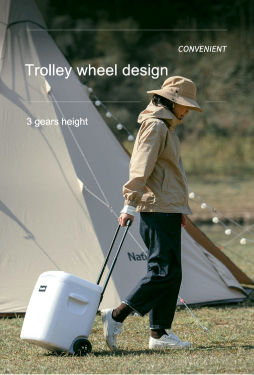 THÙNG ĐÁ GIỮ NHIỆT NATUREHIKE NH20SJ021 - CÓ BÁNH XE