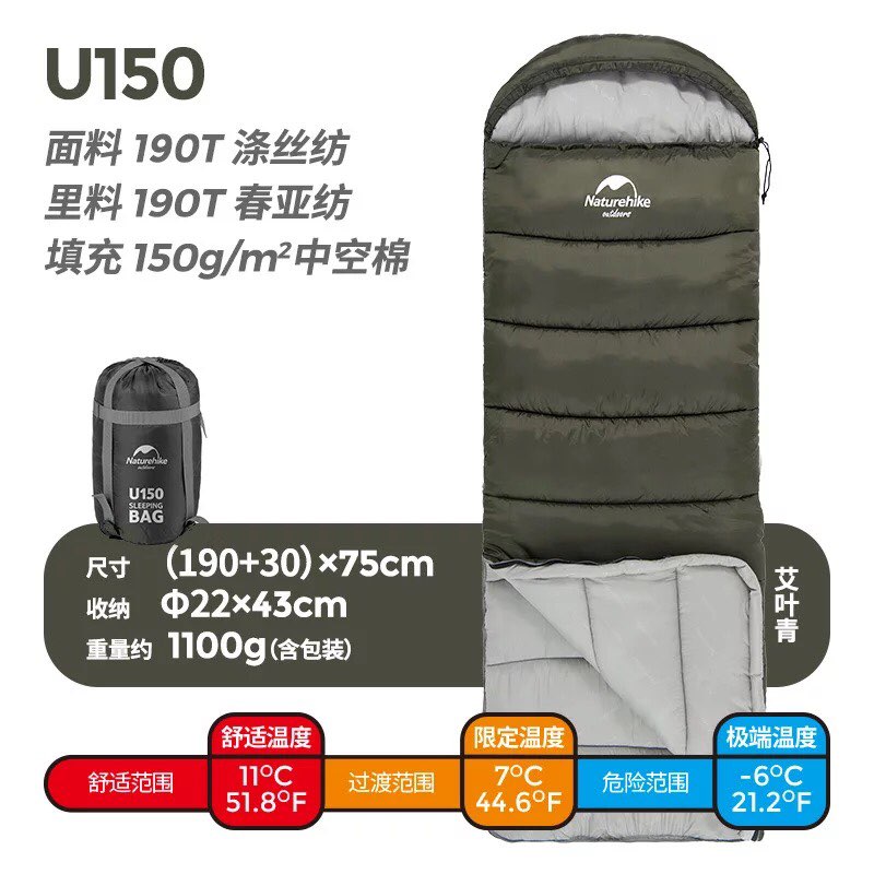 TÚI NGỦ DU LỊCH NATUREHIKE NH20MSD07 CÓ MŨ TRÙM ĐẦU