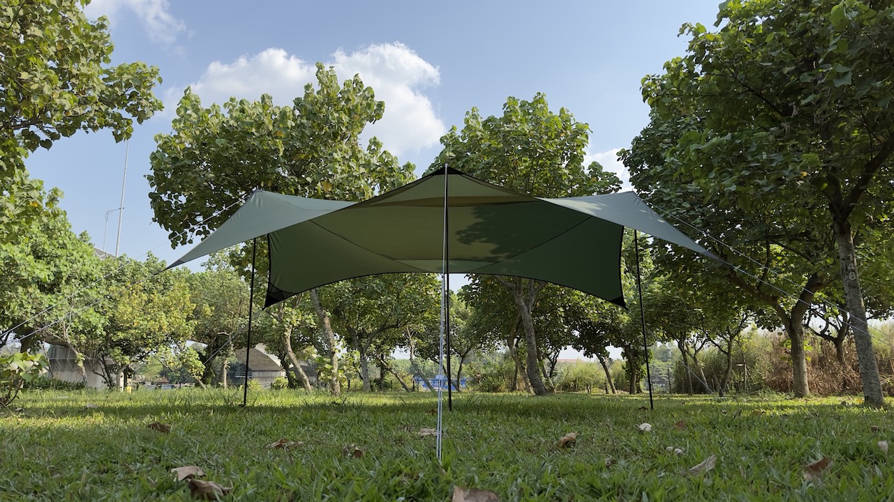 TĂNG CHE DÃ NGOẠI HEXA TARP KÈM 4 TRỤ CHỐNG