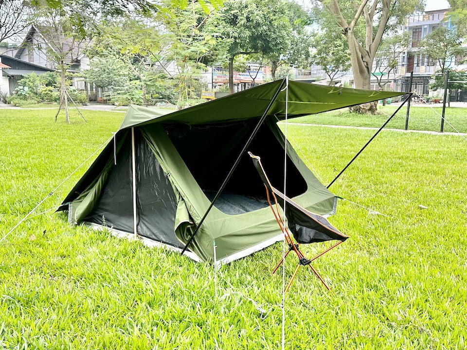 LỀU CẮM TRẠI VINTAGE HOME 4-5P VẢI TC CAO CẤP