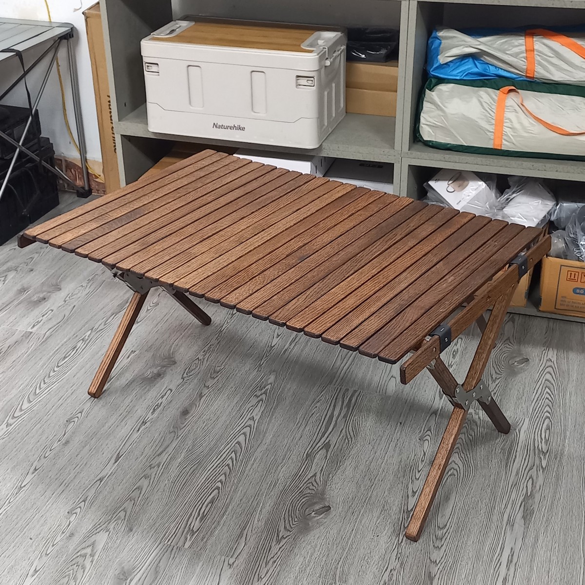 BÀN GỖ CUỘN GẤP GỌN SIZE VỪA CAO CẤP GỖ SỒI MỸ MADE IN VIETNAM