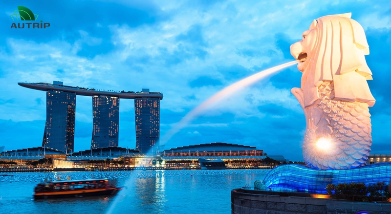 Công viên sư tử - Merlion Park biểu tượng của Singapore