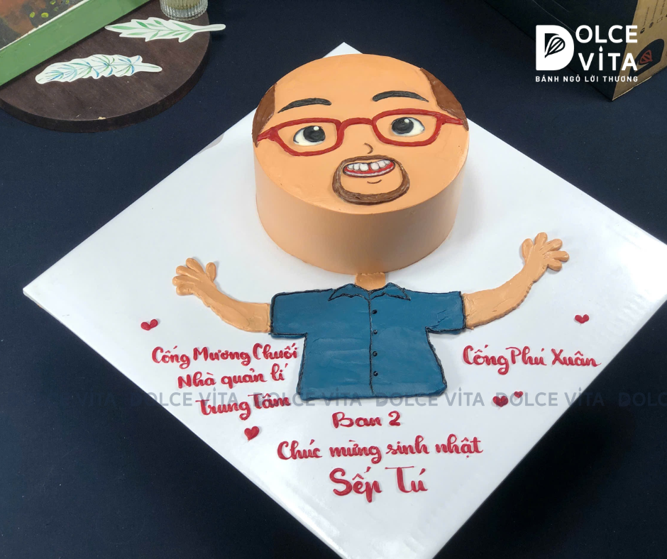[3133] (100) Bánh kem mô phỏng chân dung – "Phiên bản bánh kem" của chính người nhận