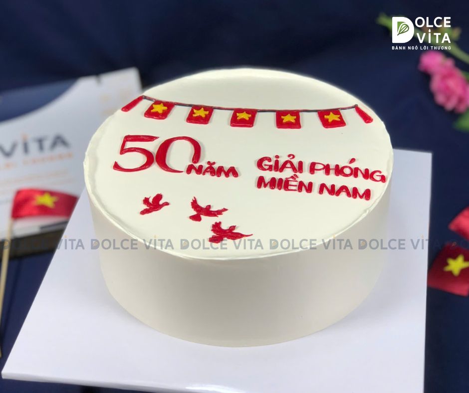 [1273] (40) Bánh kem mừng ngày thống nhất đất nước