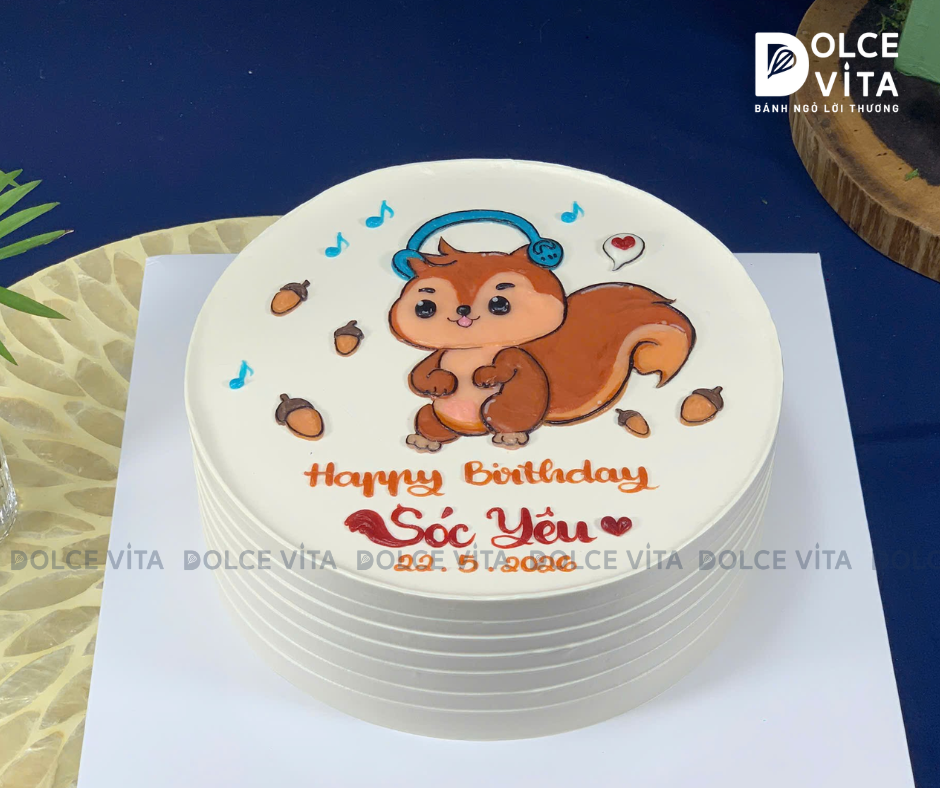 [1703] (60) Bánh vẽ chú Sóc con (Squirrel)