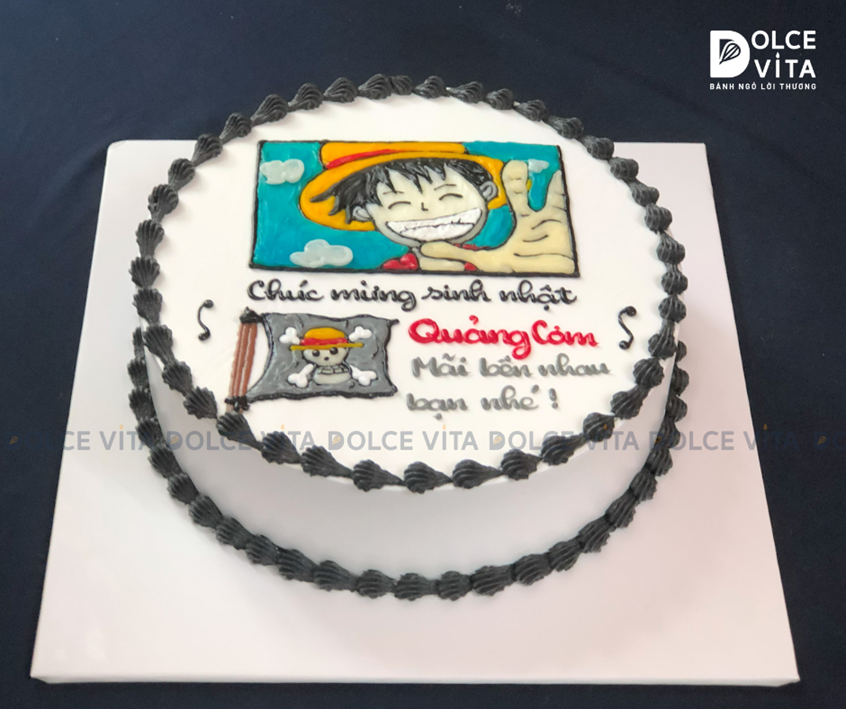 034 (100) Bánh Sinh Nhật Luffy Vua Hải Tặc (One Piece)