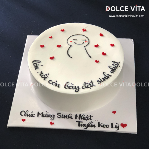 [1412] Bánh kem troll tối giản - bày đặt sinh nhật