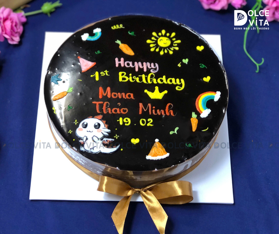 [495] Chocolate mousse vẽ chi tiết dễ thương (30-30-50-70)