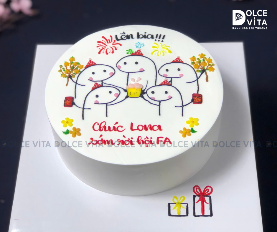 1030 (50) Bánh vẽ chủ đề Tết vui nhộn