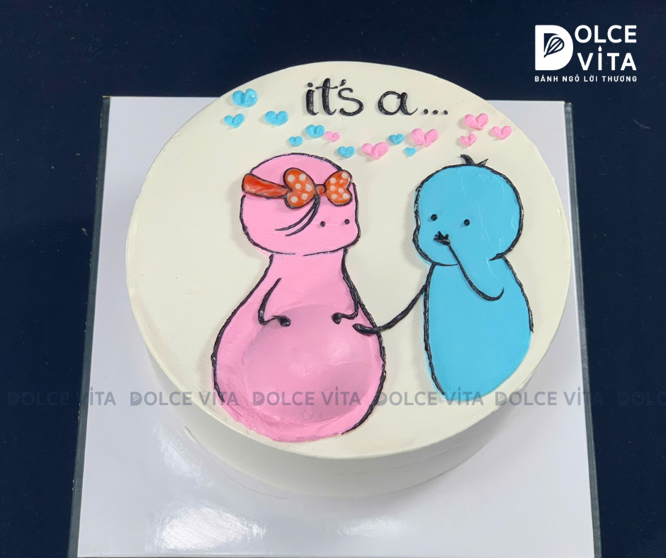 [2944] (60) Bánh kem tiết lộ giới tính (Gender Reveal Cake) - Bất ngờ và hạnh phúc