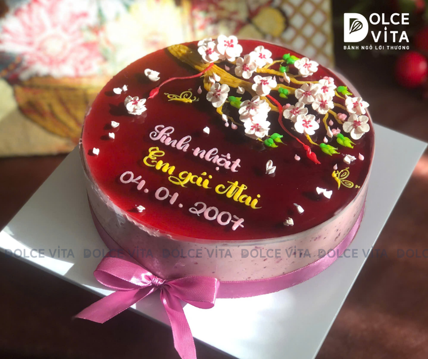011 (20) Mulberry Yogurt vẽ Hoa đào ngày Tết