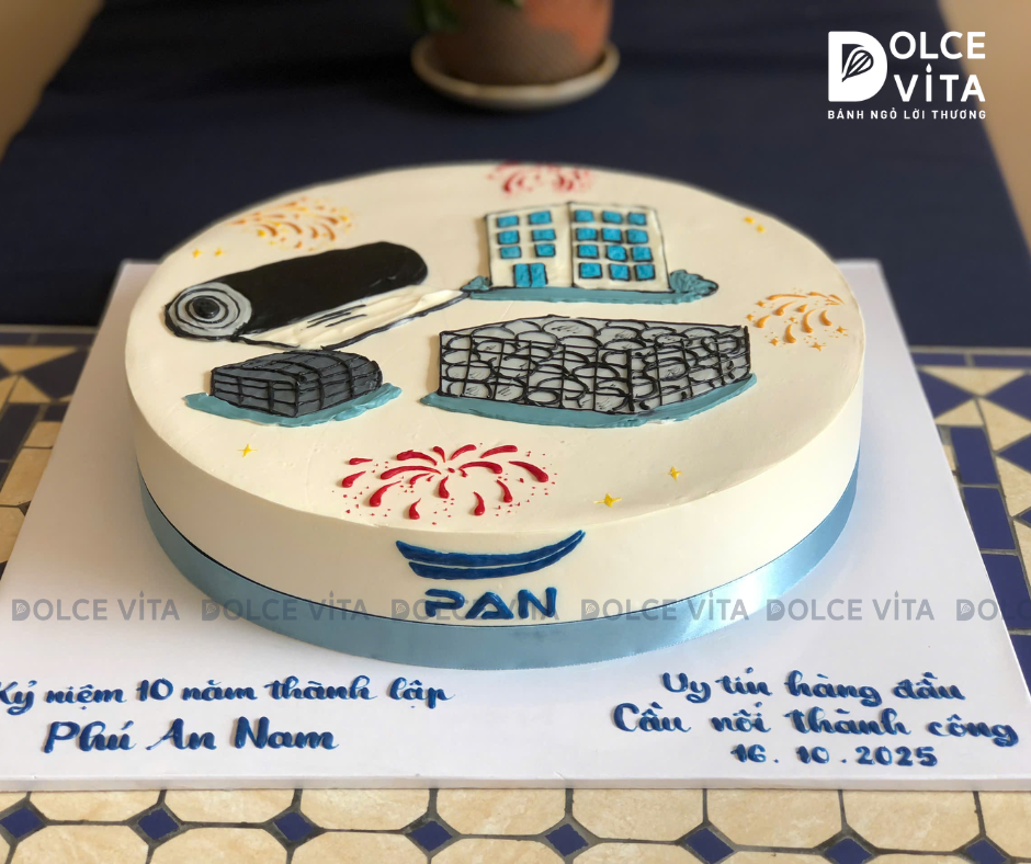 [2042] (250) Bánh vẽ logo cho kỷ niệm thành lập Doanh nghiệp