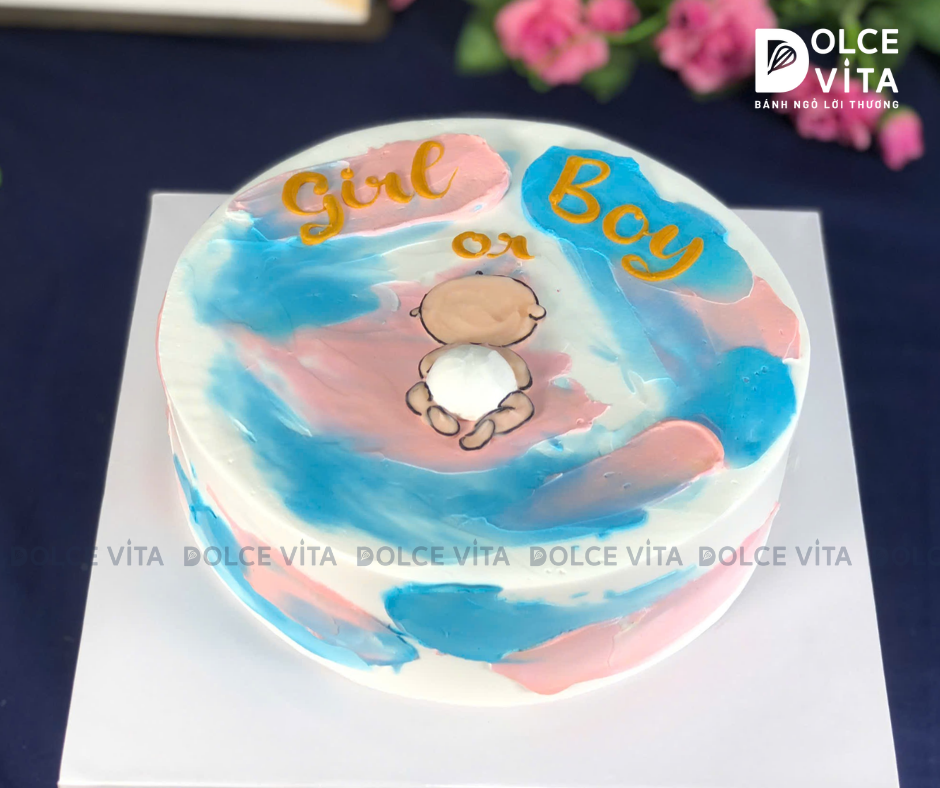 [1717] (30) Bánh kem tiết lộ giới tính (Gender Reveal Cake) - Bất ngờ và hạnh phúc