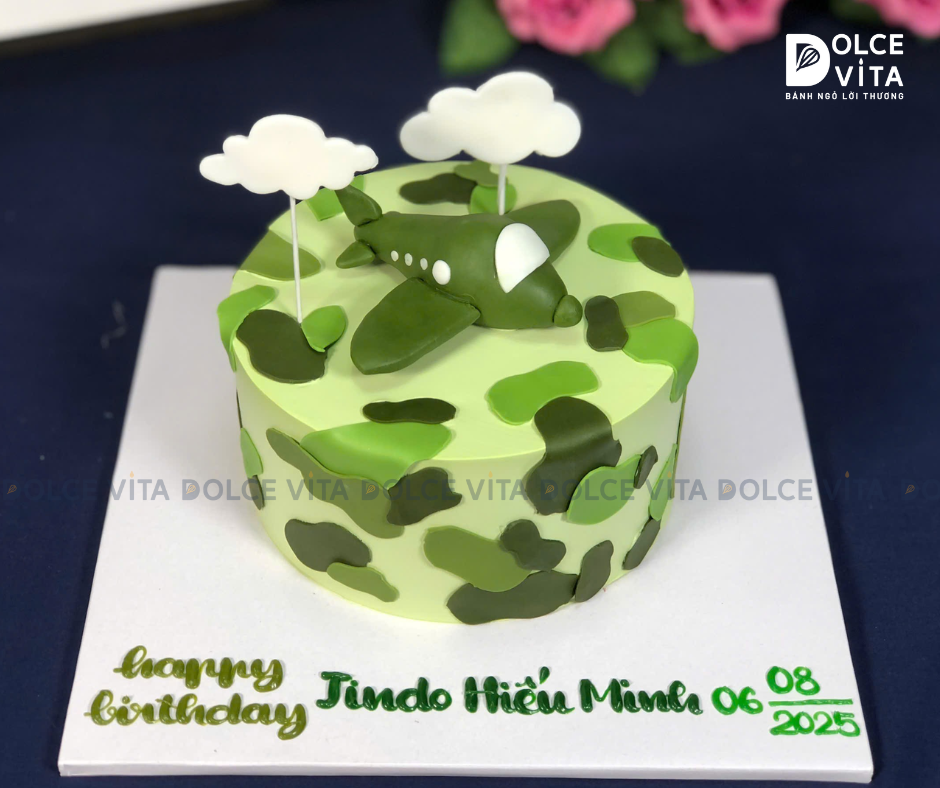 [1791] (200) Bánh Kem Máy Bay Quân Sự – Mạnh Mẽ & Cá Tính