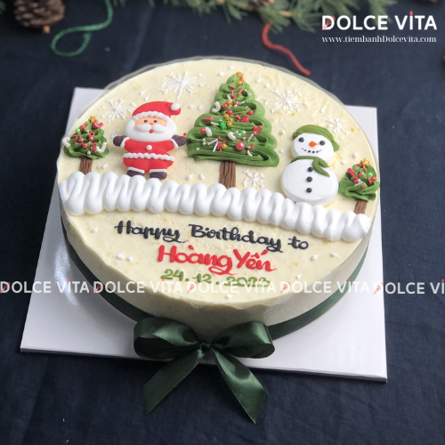 N028 Mousse bắp (Christmas cake /Bánh giáng sinh/ Noel)