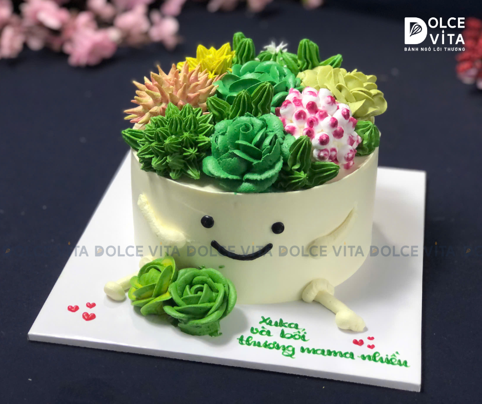 1024 (SM110-180-230) Bánh Kem Xương Rồng (Cactus Flower) Tinh Tế