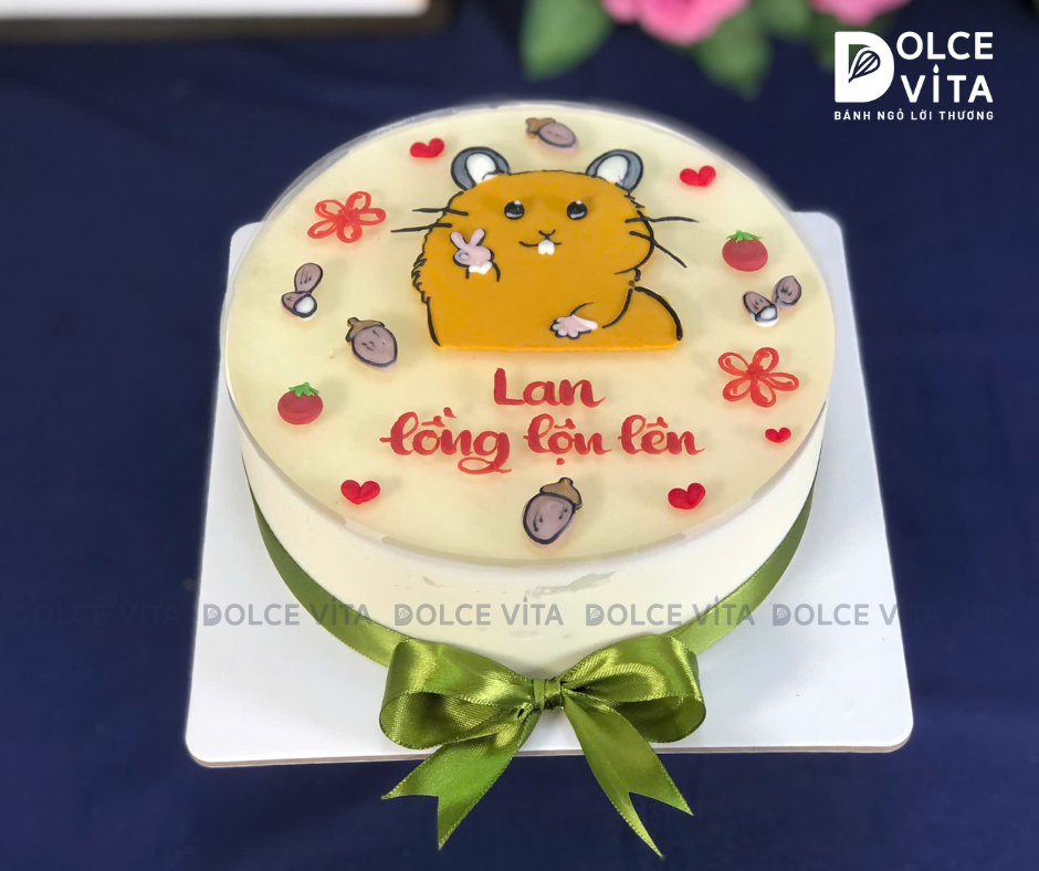 [1989] (60) Bánh sinh nhật Capybara – Bánh vẽ hình theo sở thích