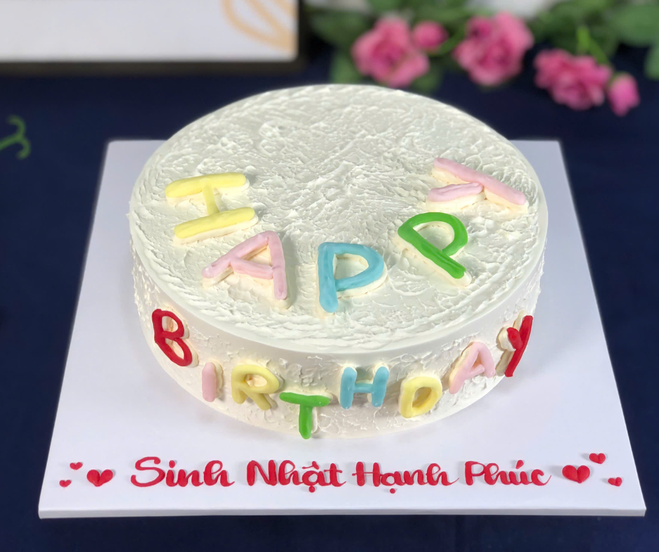 [1964] Bánh kem chữ nổi 3D - Đơn giản mà ấn tượng