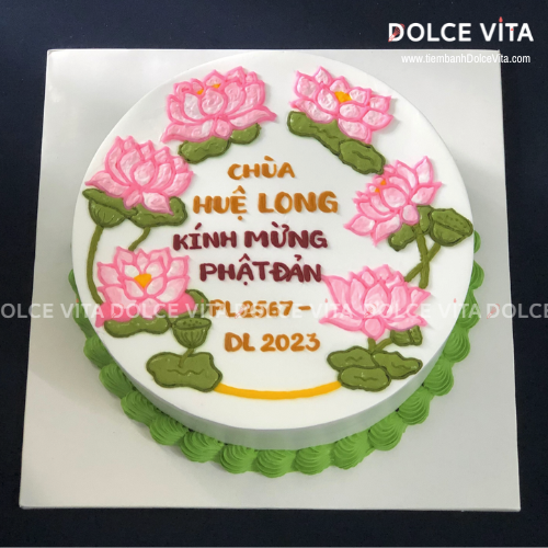 024 Bánh vẽ hoa sen Phật Đản