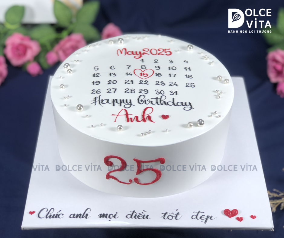 [3021] Bánh kem vẽ lịch tối giản