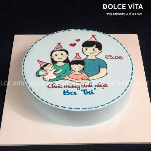 [208] (100) Bánh Kem Vẽ Gia Đình – Lưu Giữ Yêu Thương Trên Từng Nét Kem